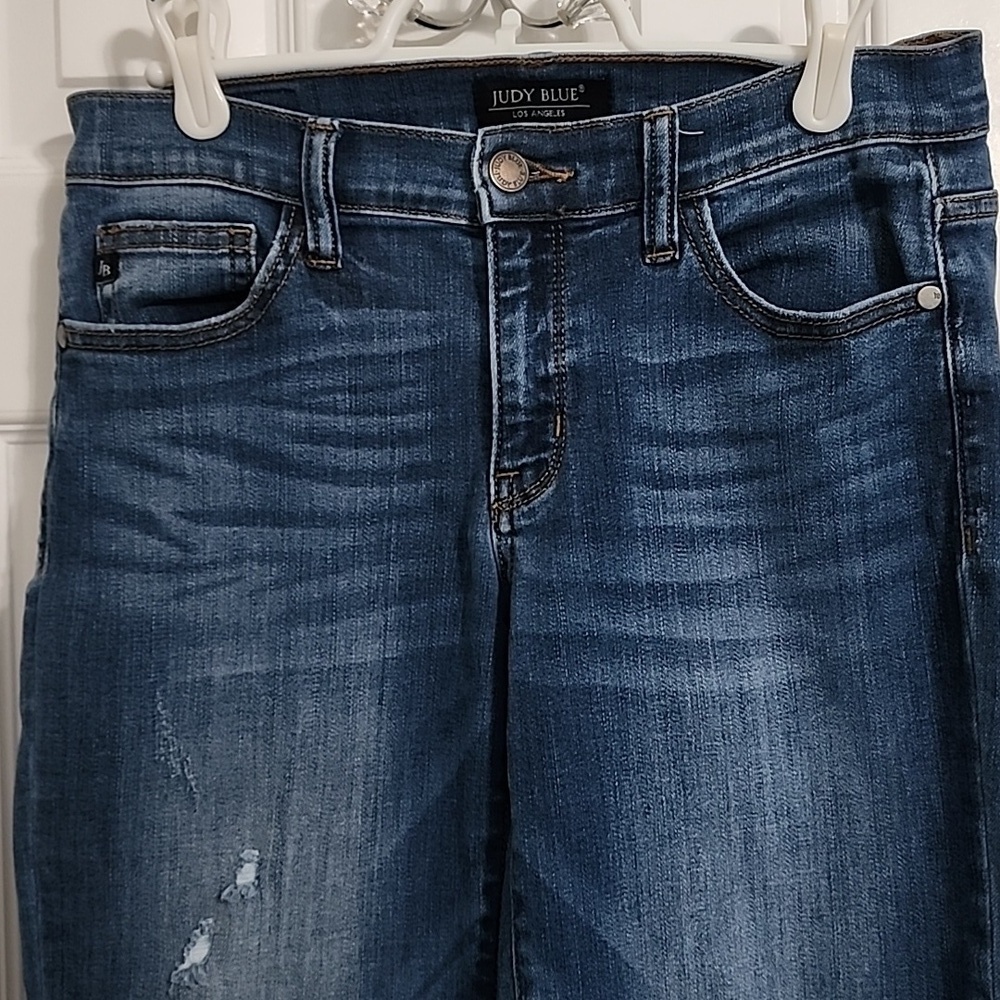 Judy Blue Boyfriend Fit Jeans Distressed Size 26 - Picture 2 of 10